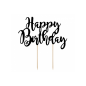 Preview: Cake Topper Happy Birthday Schwarz